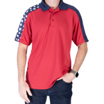 Load image into Gallery viewer, Men's Made in USA Patriotic Tech Polo Shirt