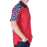 Load image into Gallery viewer, Men's Made in USA Patriotic Tech Polo Shirt