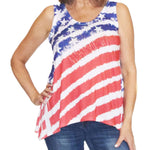 Load image into Gallery viewer, Women's Made in USA Sparkle Flag Tank Top