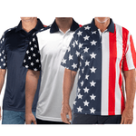 Load image into Gallery viewer, Men's Patriotic Performance Polo Bundle of 3 Shirts