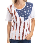 Load image into Gallery viewer, Women's Old Glory V-Neck T-Shirt