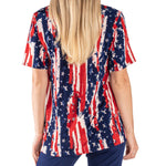 Load image into Gallery viewer, Women's Made in USA Stars and Stripes Short Sleeve Tunic