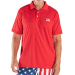 Load image into Gallery viewer, Men's US Flag Performance Grid Polo