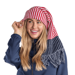 Load image into Gallery viewer, Made in USA Stars and Stripes Knit Scarf Hat