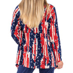 Load image into Gallery viewer, Women's Made in USA Stars and Stripes Sharkbite Cardigan