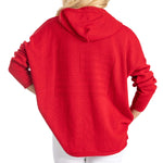 Load image into Gallery viewer, Women's Town Pride Made in USA Jacquard USA Flag Hooded Sweater