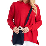 Load image into Gallery viewer, Made in USA Sweater Crossbody Flag Everything Bag
