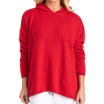 Load image into Gallery viewer, Women's Town Pride Made in USA Jacquard USA Flag Hooded Sweater