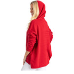 Load image into Gallery viewer, Women's Town Pride Made in USA Jacquard USA Flag Hooded Sweater