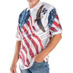 Load image into Gallery viewer, Men&#39;s Soaring Eagle with Constitution Polo Shirt
