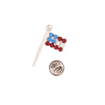 Load image into Gallery viewer, Made in USA Rhinestone Flag Lapel Pin
