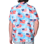Load image into Gallery viewer, Men's Patriotic Cloud Flag Print Hawaiian Shirt