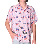 Load image into Gallery viewer, Men's Patriotic USA Eagle Print Hawaiian Shirt