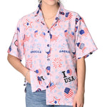 Load image into Gallery viewer, Women's Patriotic USA Eagle Hawaiian Shirt