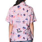 Load image into Gallery viewer, Women's Patriotic USA Eagle Hawaiian Shirt