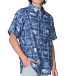 Load image into Gallery viewer, Men's Linen Effect Hawaiian USA Shirt