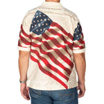 Load image into Gallery viewer, Men's Patriotic American Waving Flag 100% Cotton Polo Shirt