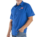 Load image into Gallery viewer, Men's Columbia USA Flag Slack Tide Short-Sleeve Shirt