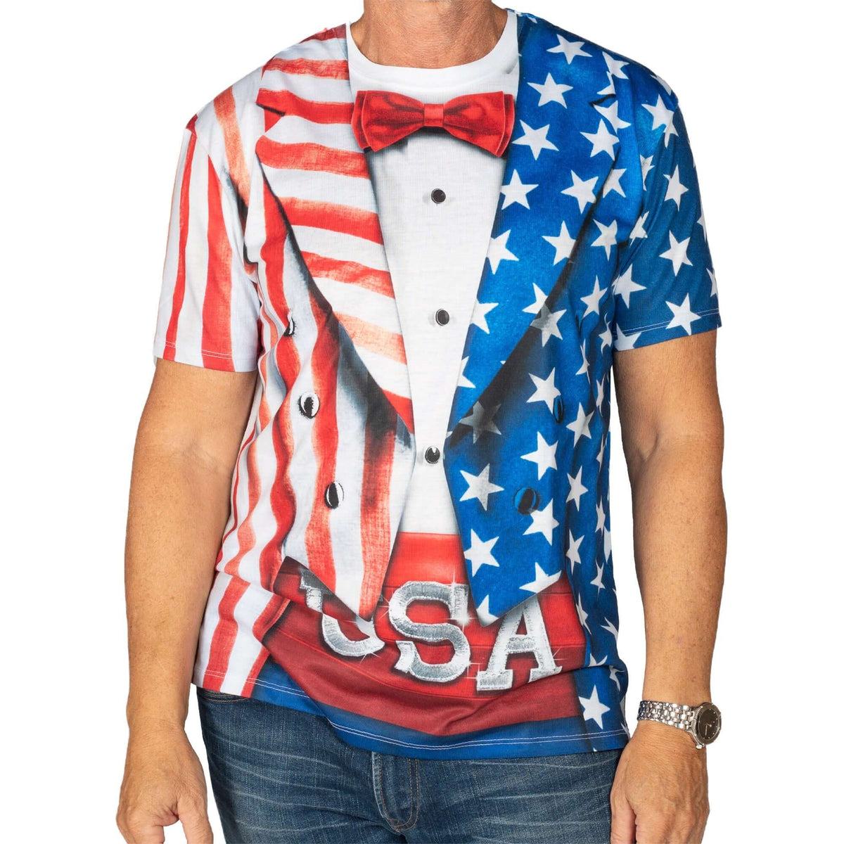Usa Tux Men's Short Sleeve Tee Shirt