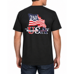 Load image into Gallery viewer, America 250 Waving Flag Men’s Patriotic Made in USA T-Shirt | The Flag Shirt