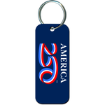 Load image into Gallery viewer, America250™ Patriotic Keychain | Glossy USA Commemorative Key Ring – Blue or White