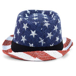 Load image into Gallery viewer, American Flag Fedora