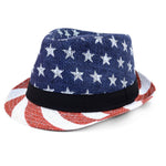 Load image into Gallery viewer, American Flag Fedora