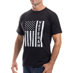 Load image into Gallery viewer, Men's Made in USA Vertical Flag Veteran T-Shirt