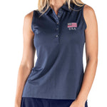 Load image into Gallery viewer, Women's Greg Norman Sleeveless USA Polo