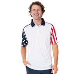 Load image into Gallery viewer, Men's Stars and Stripes Polo Shirt