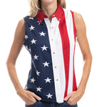 Load image into Gallery viewer, Women's Stars and Stripes 100% Cotton Sleeveless Top