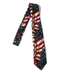 Load image into Gallery viewer, Parquet Mens Necktie With Mini American Flags - Blue - One Size Neck Tie