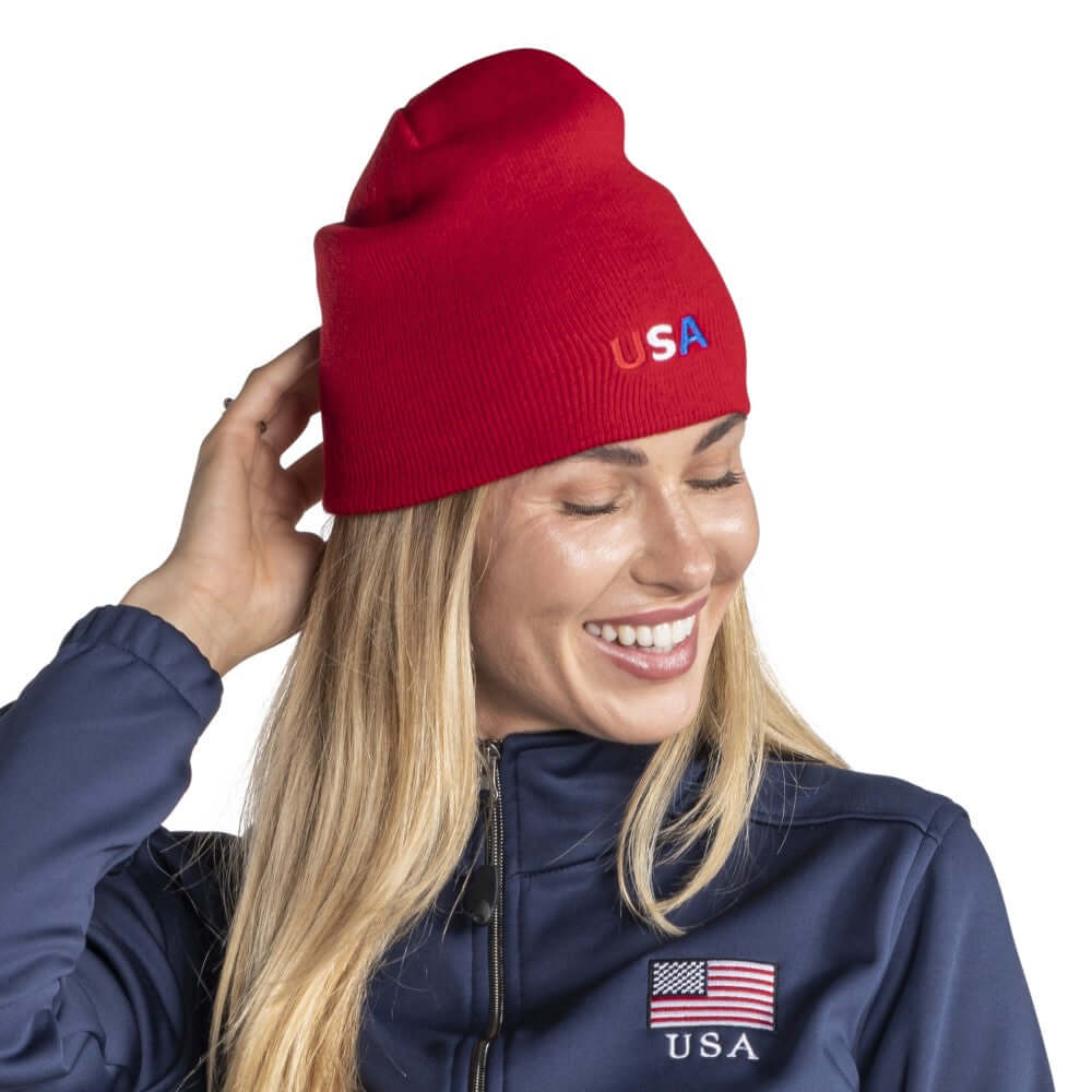 Made in USA Embroidered USA Beanie The Flag Shirt