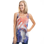 Load image into Gallery viewer, Women's Made in USA American Flag Tank Top