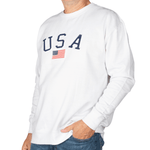 Load image into Gallery viewer, Unisex Embossed USA Crewneck Fleece Sweatshirt