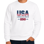 Load image into Gallery viewer, American Proud America 250 Crewneck Sweatshirt | The Flag Shirt