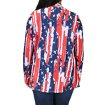 Load image into Gallery viewer, Women's Made in USA - Stars and Stripes Patriotic Twist Cardigan
