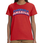 Load image into Gallery viewer, Women's America Stars and Stripes T-Shirt