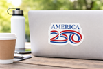 Load image into Gallery viewer, 250th Anniversary White Sticker | America 250 Commemorative Sticker 1776–2026