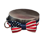 Load image into Gallery viewer, American Flag Bowtie Dog Collar
