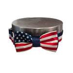 Load image into Gallery viewer, American Flag Bowtie Dog Collar