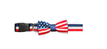 Load image into Gallery viewer, Bow tie dog collar with American flag design
