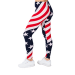 Load image into Gallery viewer, Women's American Flag Microfiber Leggings