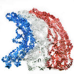 Load image into Gallery viewer, USA Metallic Mardi Gras Bead Necklaces Pack of 12