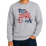 Load image into Gallery viewer, Waving Flag America 250 Crewneck Sweatshirt | The Flag Shirt