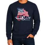 Load image into Gallery viewer, Waving Flag America 250 Crewneck Sweatshirt | The Flag Shirt