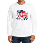 Load image into Gallery viewer, Waving Flag America 250 Long Sleeve T-Shirt | The Flag Shirt