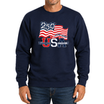 Load image into Gallery viewer, Waving Flag America 250 Crewneck Sweatshirt | The Flag Shirt