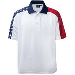Load image into Gallery viewer, Men's Shoulder Stripe Patriotic Polo Shirt - The Flag Shirt