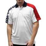 Load image into Gallery viewer, Mens pocket Patriotic Polo Shirt - The Flag Shirt